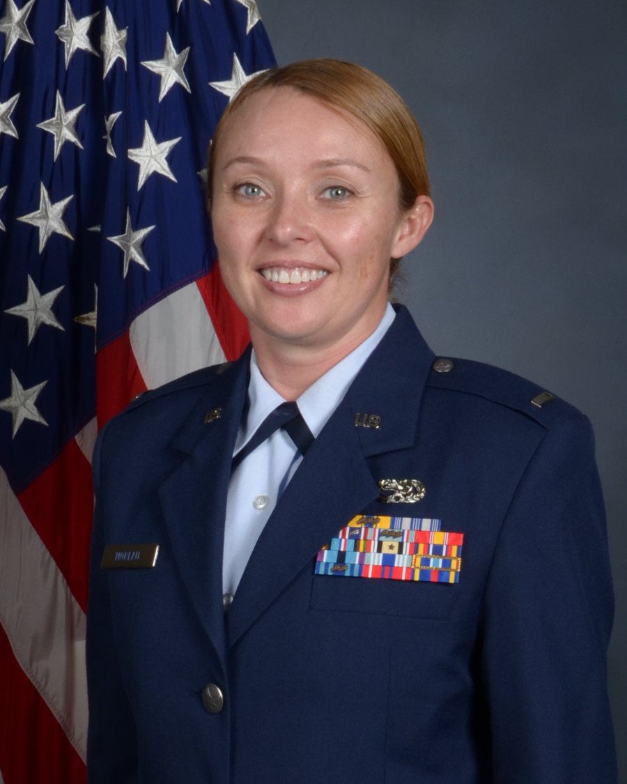 Krista Schear in United States Air Force service dress